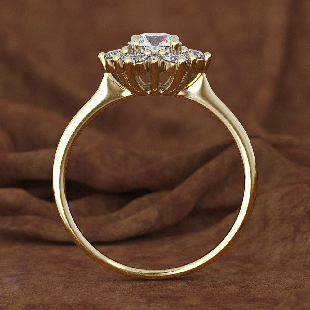 Hexagonal Fashion Simple Rose Gold Snowflake Rings