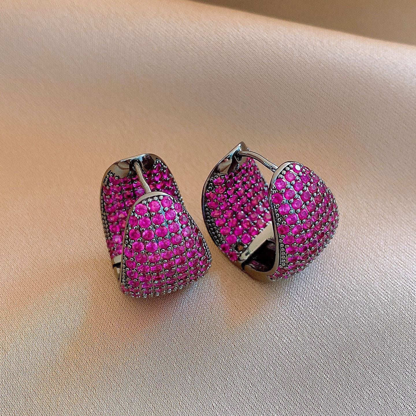 Needle Butterfly Enamel Vintage Court Style Delicate Light Luxury Earrings