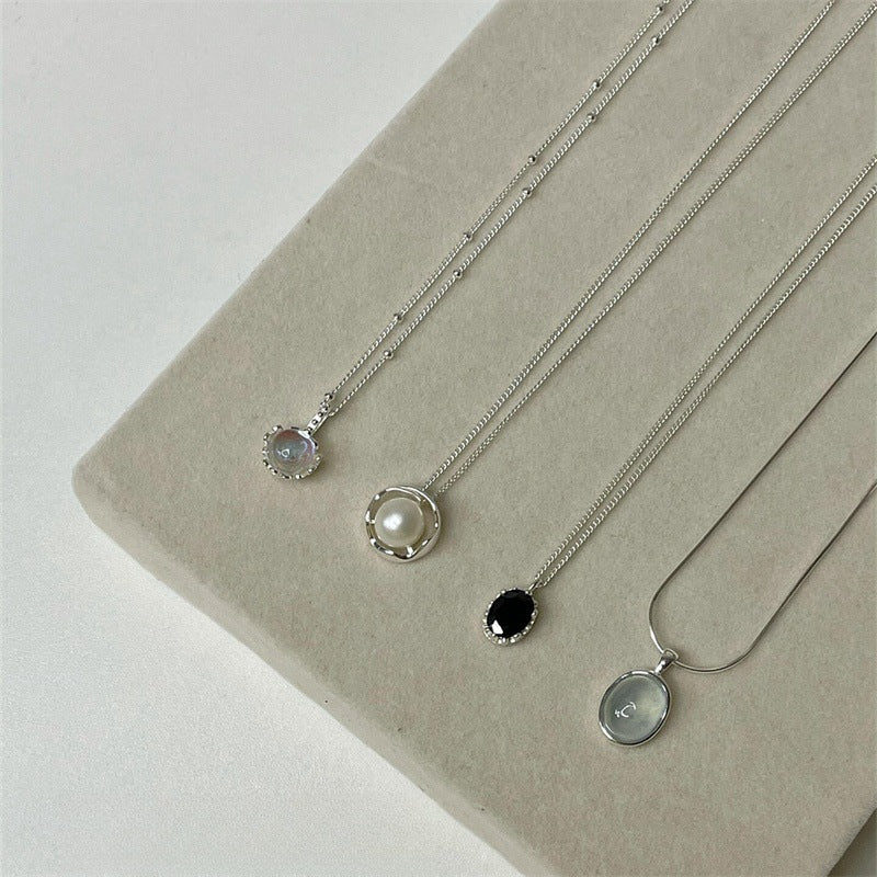 Women's Everyday Joker Sterling Sier Aquamarine Butterfly Necklaces
