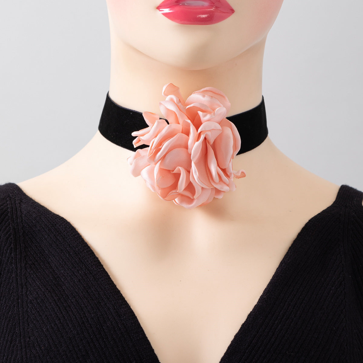 Women's Red Flower Plus Size Jewelry Fashionable Necklaces