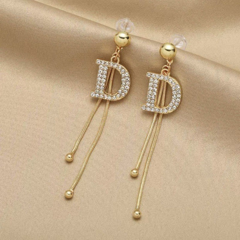 Women's Sier Needle Korean Style French Temperamental Pearl Earrings