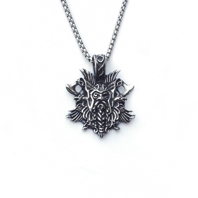 Popular Ornament Vintage Viking Boys Titanium Steel Necklaces