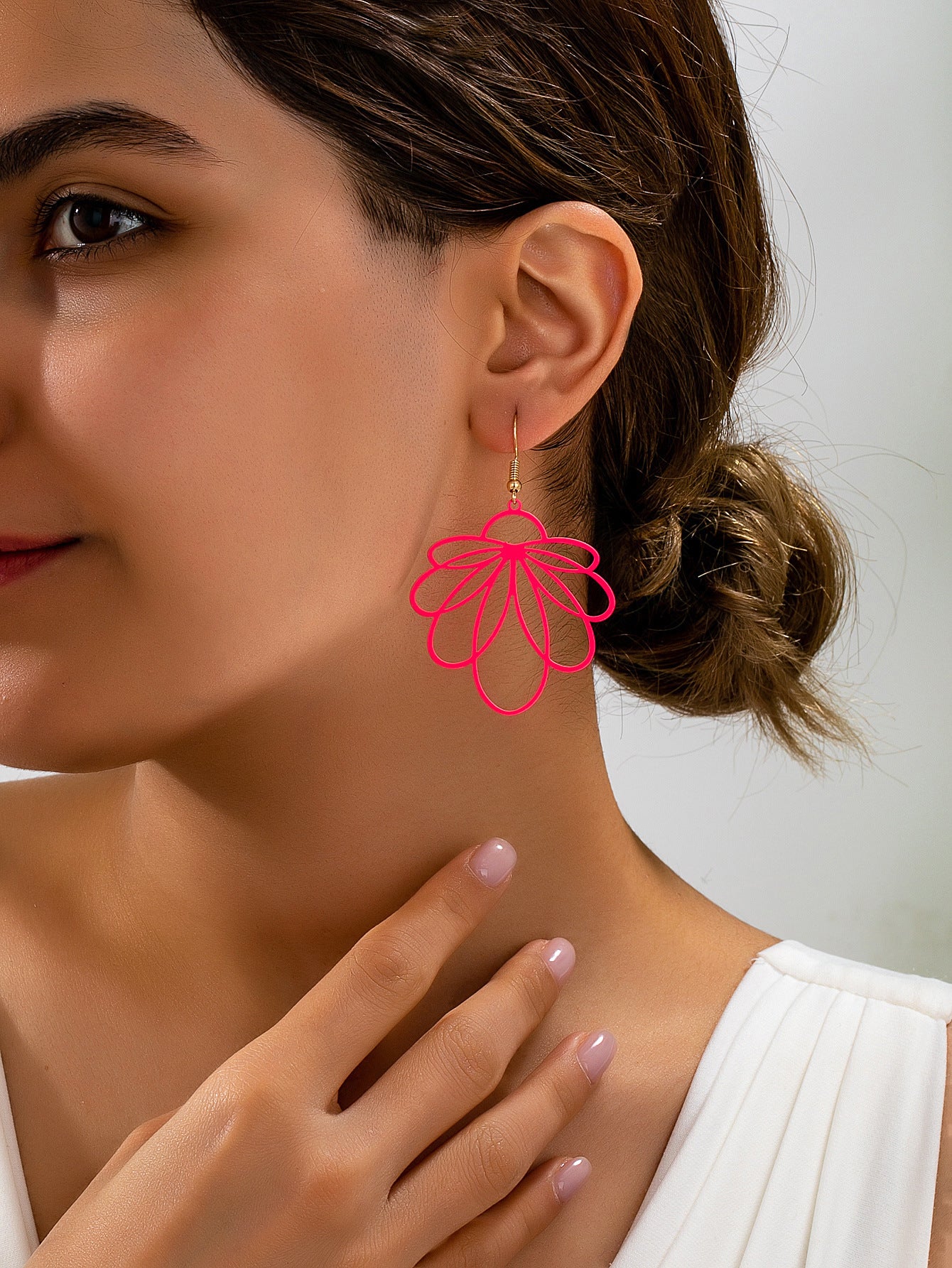 Women's Petal Pearl Mori Style Niche Design Stud Earrings