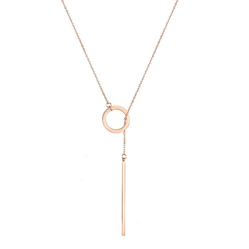 Charm Clavicle Chain Geometric Round Short Necklaces