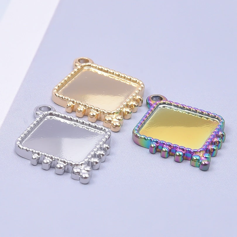 Steel Square Ornament Accessories Light Luxury Necklaces