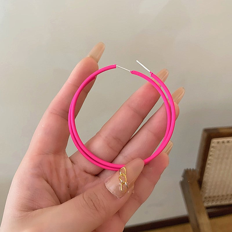 Women's Dopamine Large Hoop Trendy Simple Cold Style Graceful Rings