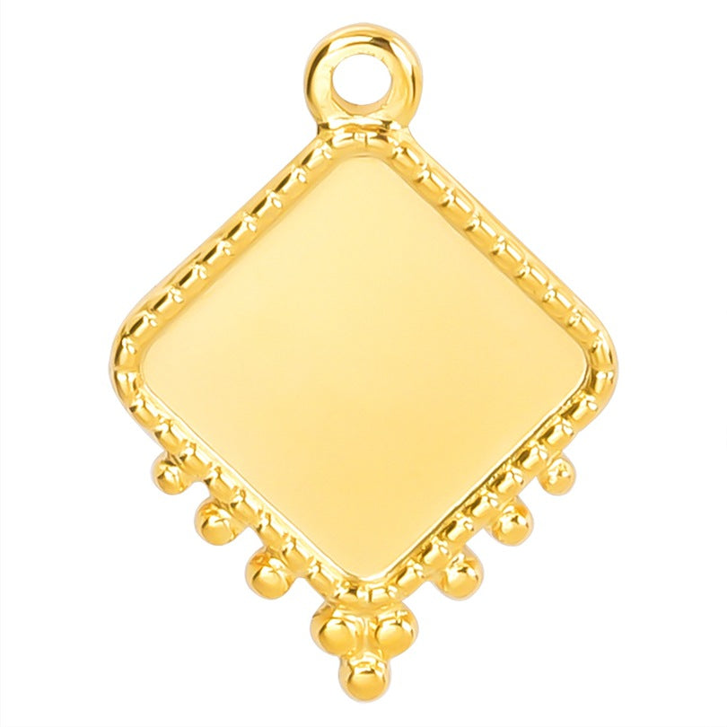Steel Square Ornament Accessories Light Luxury Necklaces