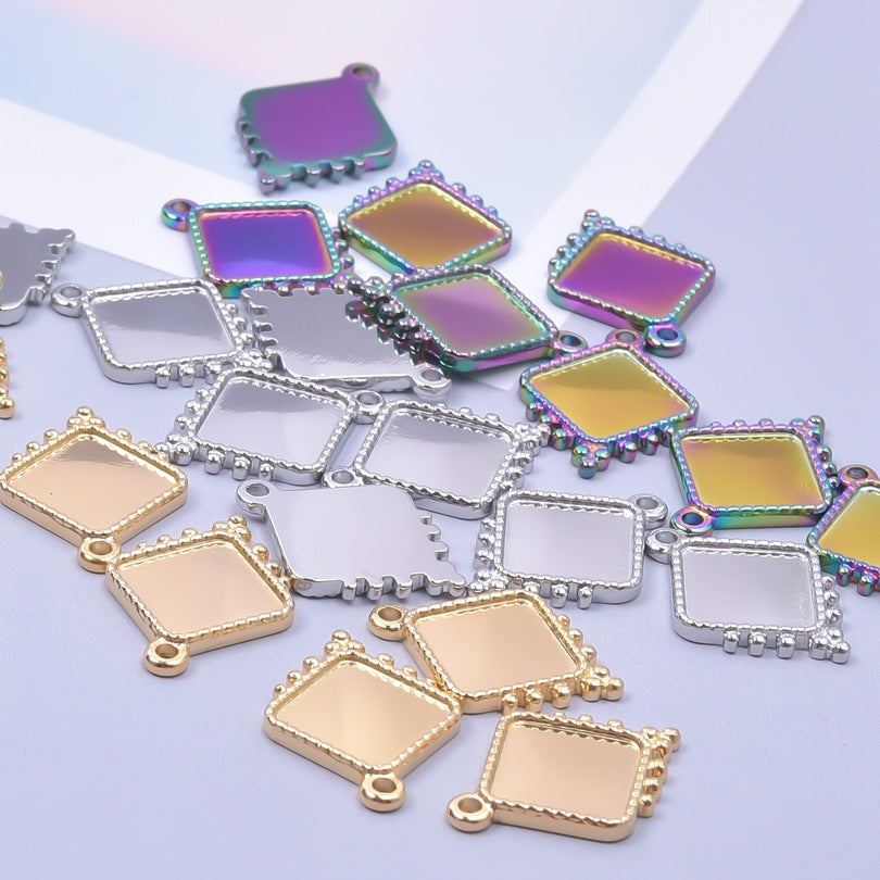 Steel Square Ornament Accessories Light Luxury Necklaces