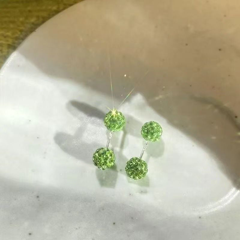 Ball Flash Ear Bone Korean Simple No Need Stud Earrings