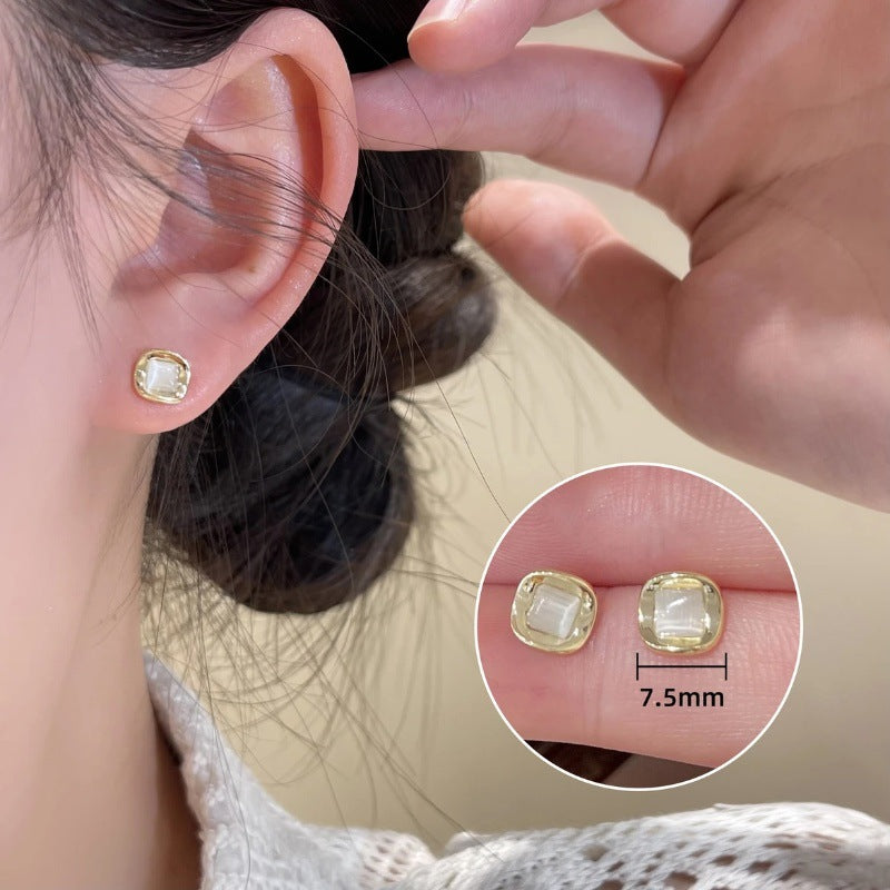 Petal Small Ear Sier Needle Exquisite Rings
