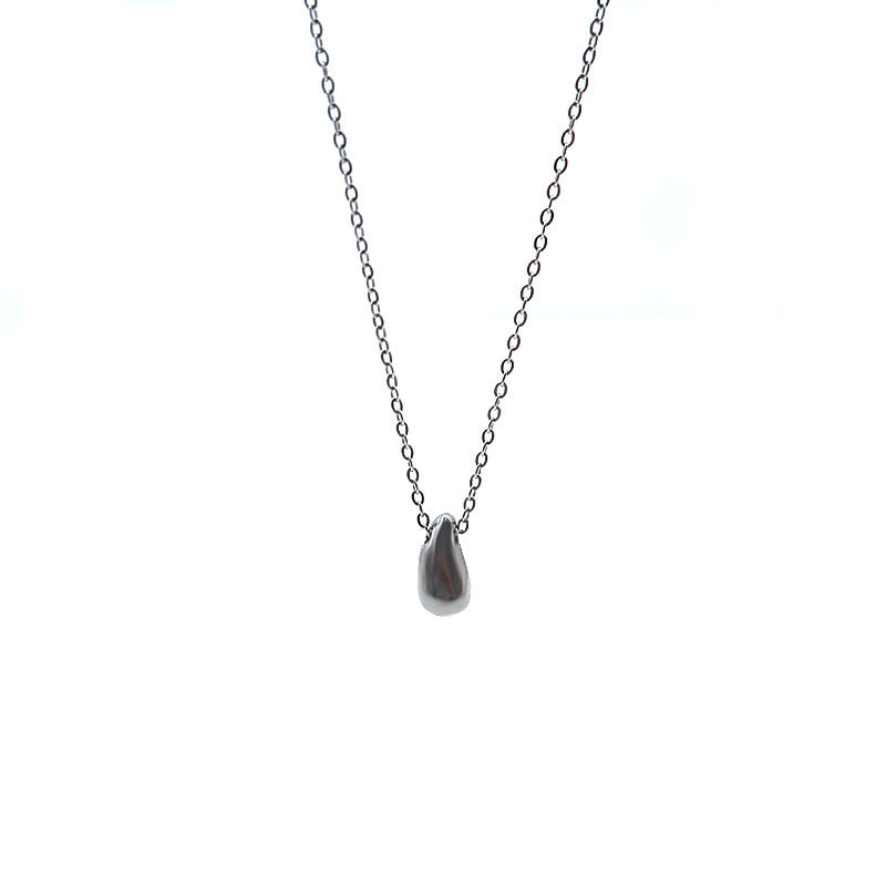 Water Drops Titanium Steel Female Light Luxury Minority Design High-grade Necklaces