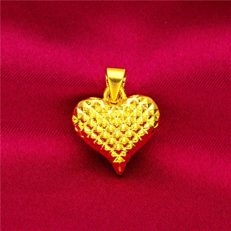Women's Vietnam Placer Gold Love Abacus Small Pendants