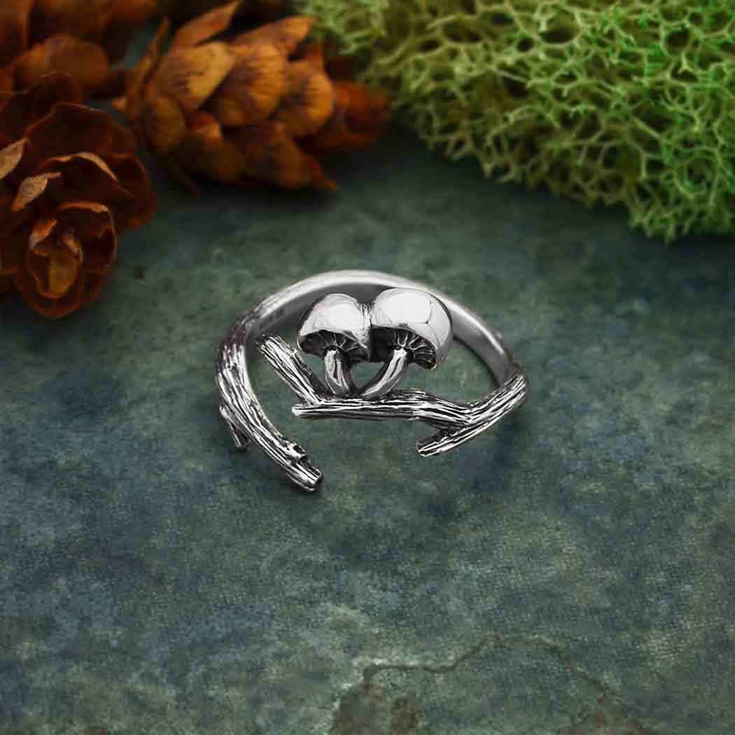 Mushroom Open Female Creative Simple Alloy Ring