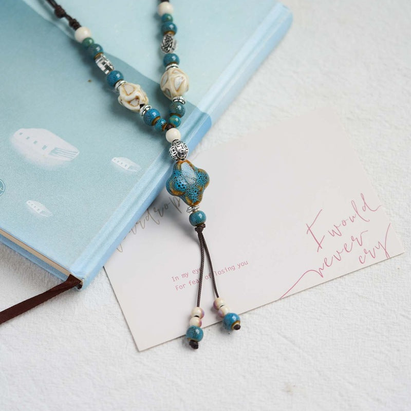 Ethnic Style Ceramic High Sense Ornament Necklaces