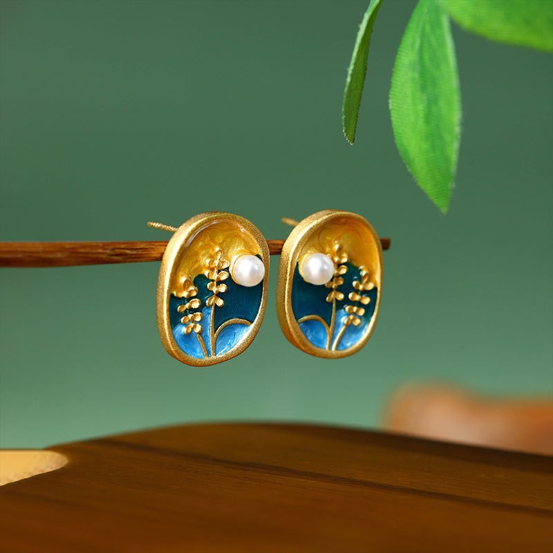 Women's Enamel Filigree Icing On The Cake Earrings