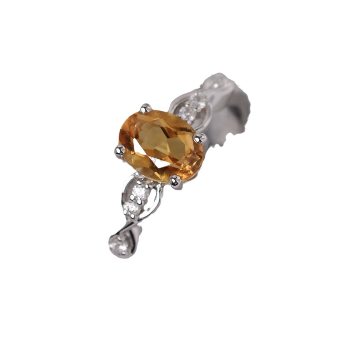 Women's Alloy Inlaid Champagne Zircon Handmade Ornament Rings