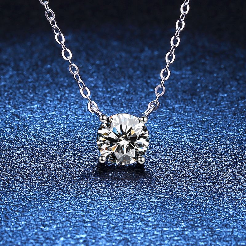 Women's Sier Moissanite Karat Light Luxury Plated Necklaces
