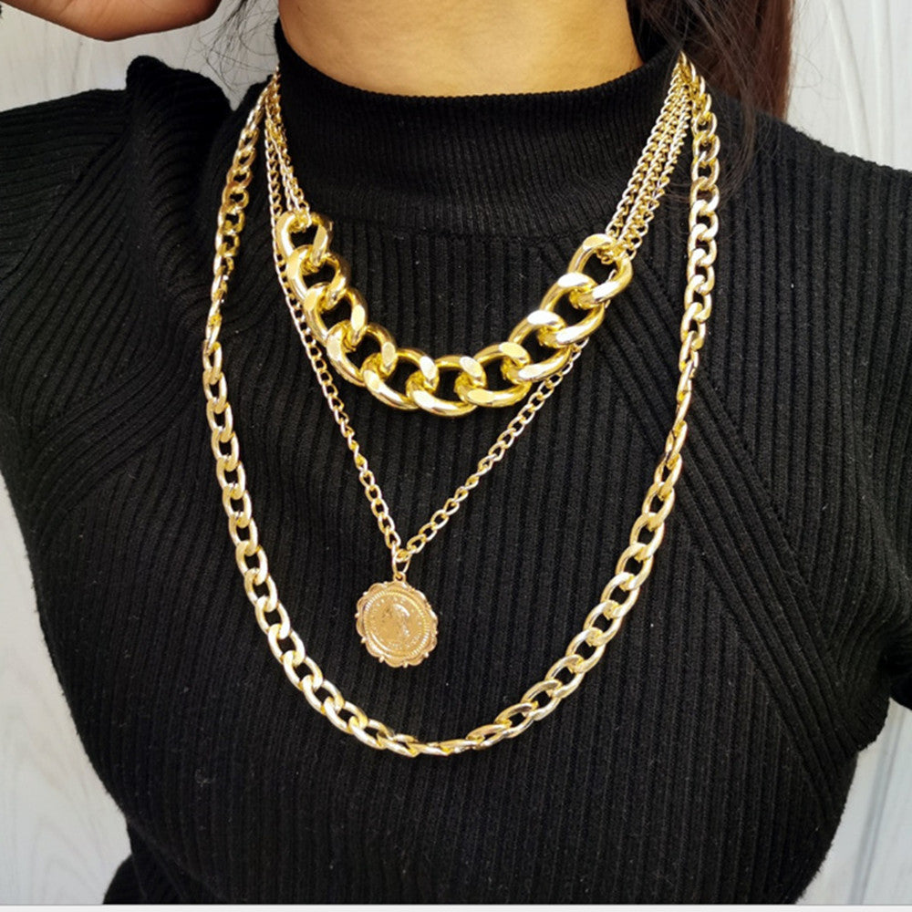 Women's Ornament Exaggerated Personalized Chain Sweater Simple Necklaces
