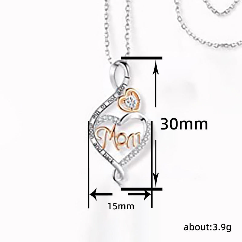 Shi Fashion Heart-shaped Double Love Mother Necklaces