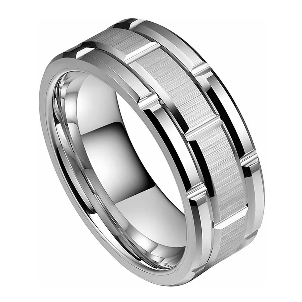 Men's Simple Jewelry Batch Flower Vacuum Plating Rings