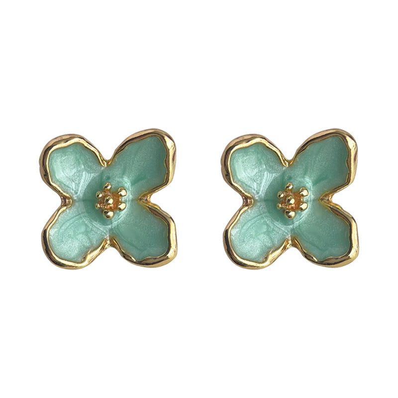 Mambo Green Summer Fresh Sweet Mori Ear Earrings