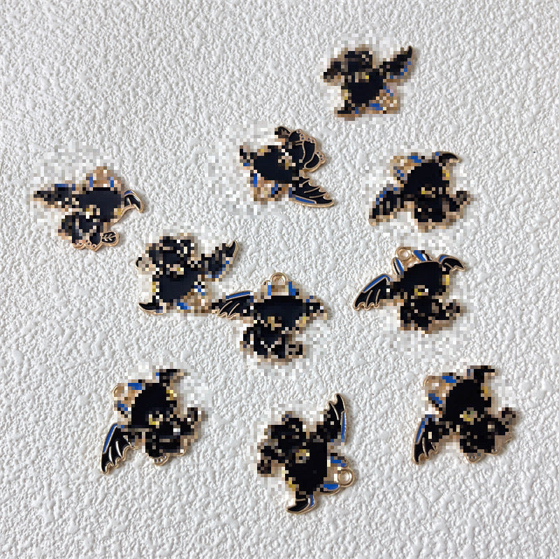 Dragon Double Evil Alloy Drop Oil Pendants