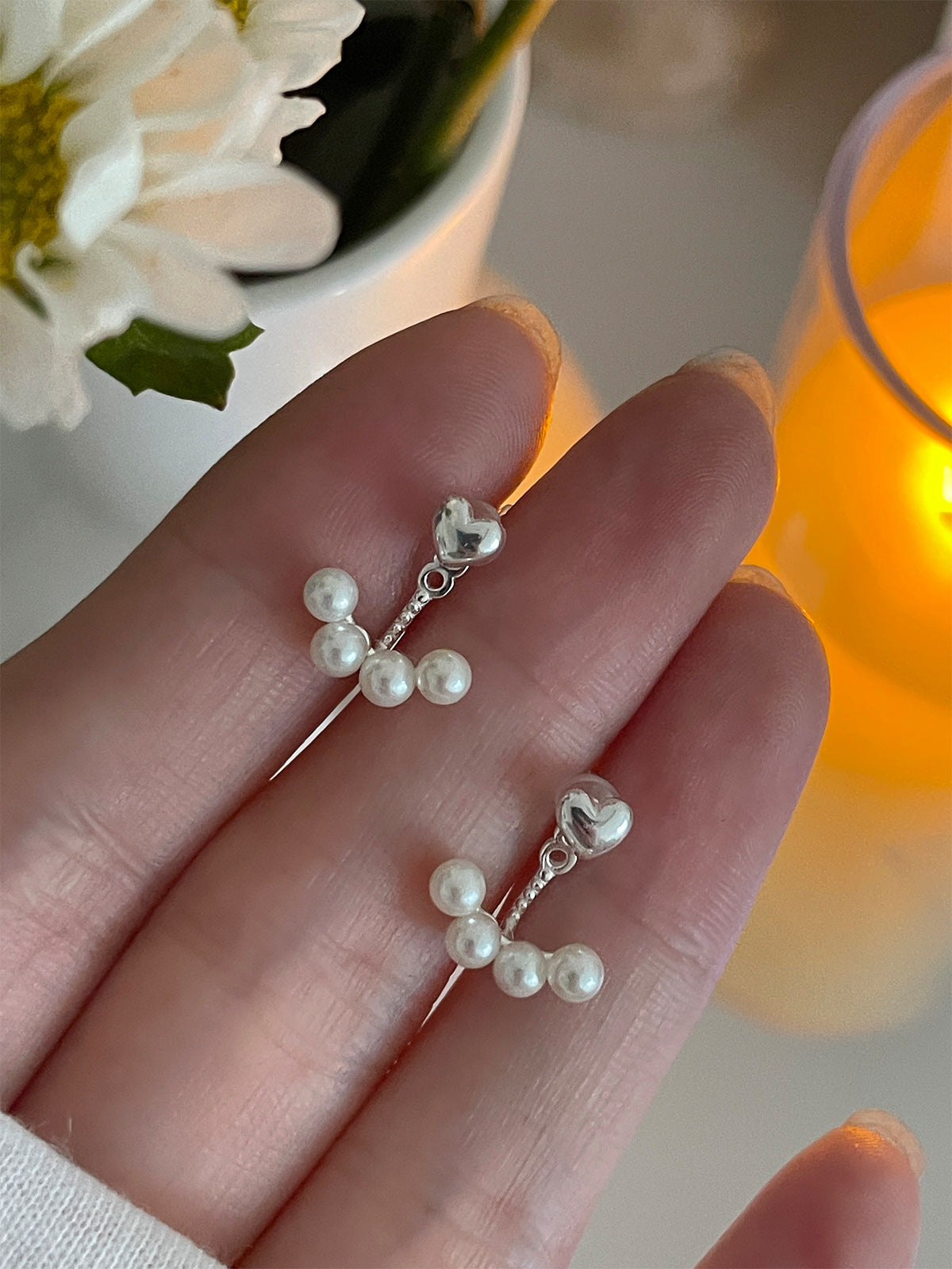 Simple Niche Design Advanced Exquisite Sier Needle Earrings