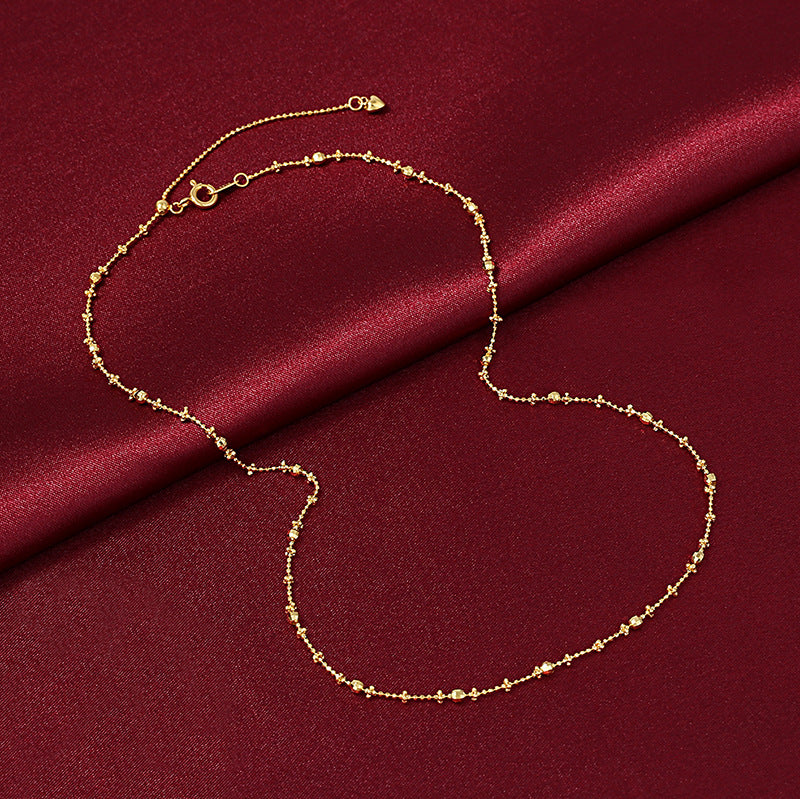 Gold-plated Italian Fairy Simple Starry Sky Carven Necklace