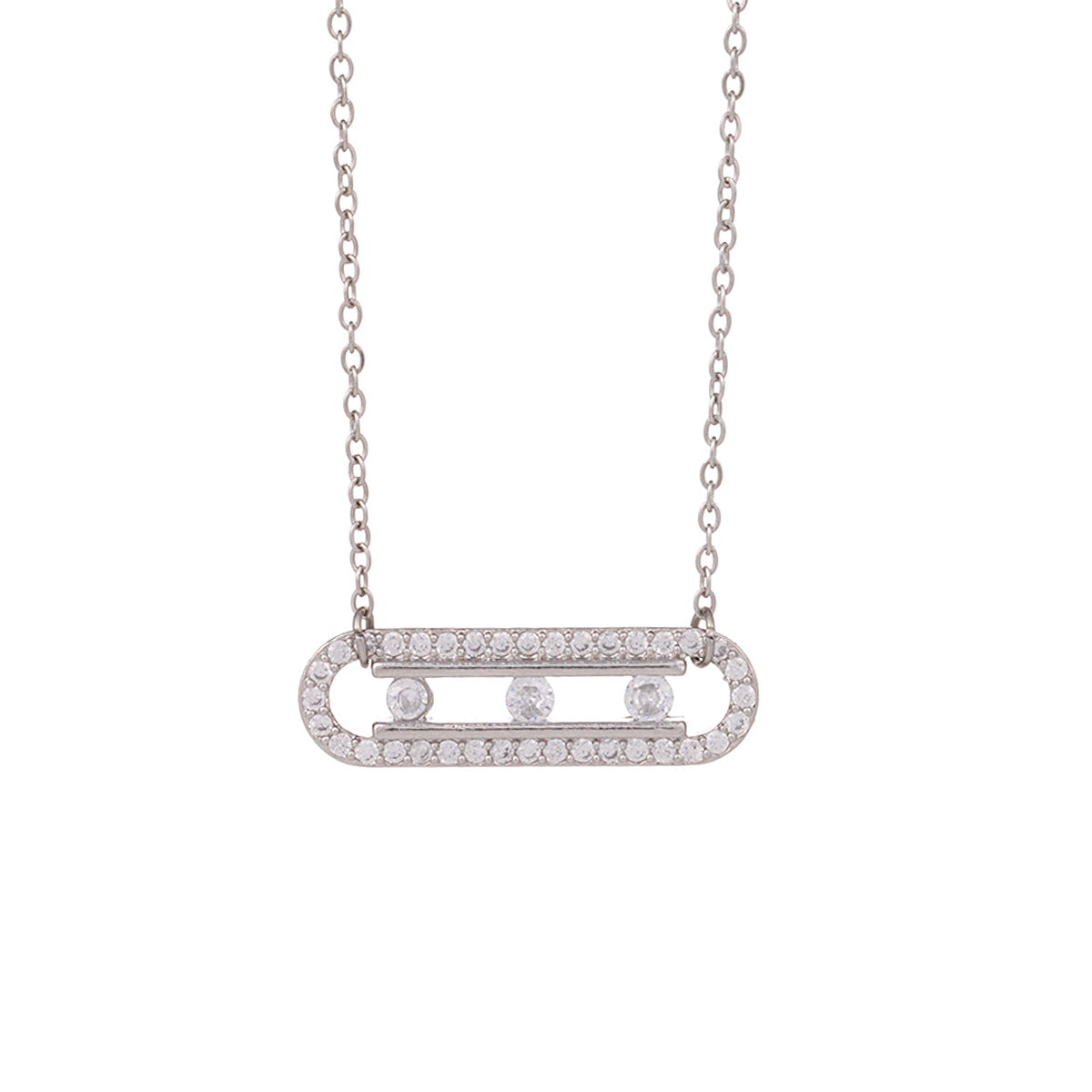 Women's Light Luxury Simplicity Zircon Titanium Steel Necklaces