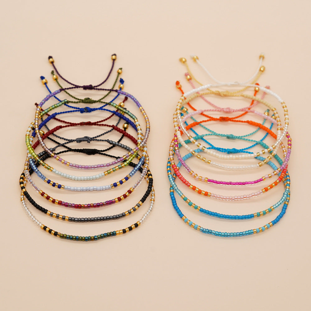 Women's Niche Minimalist Design Bohemian Style Colorful Bracelets