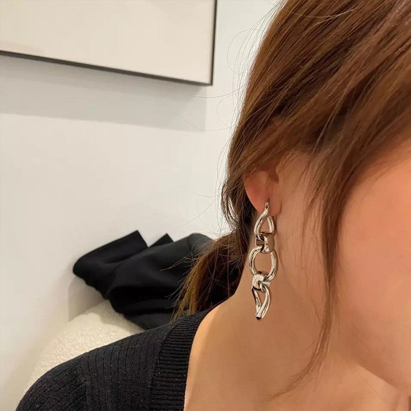 Circle Niche Design High-grade Cold Style Earrings