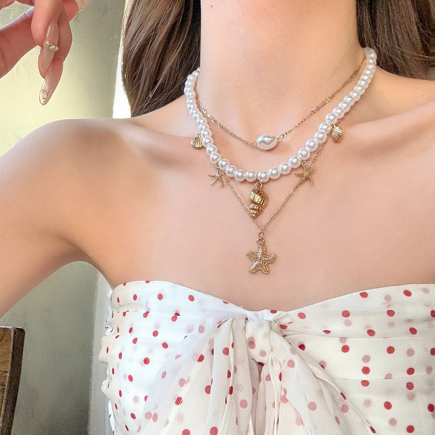 Women's Style Starfish Shell Clavicle Chain Suitable For Summer Necklaces