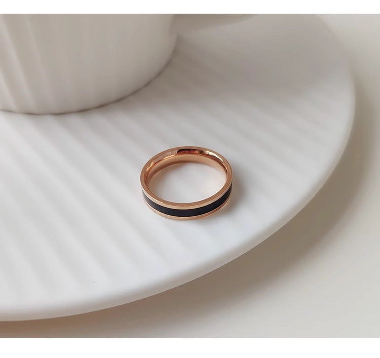 Men's Titanium Steel Female Korean Stainless Couple Rings