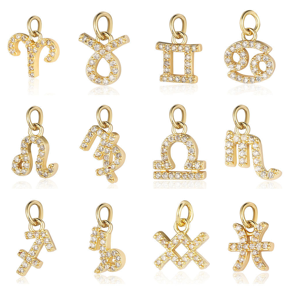 Twee Constellation Copper Zircon Ornaments Accessories Pendants