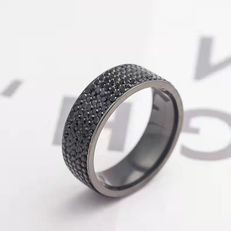 Width Gang Drill Titanium Steel Fashion Plaster Rings