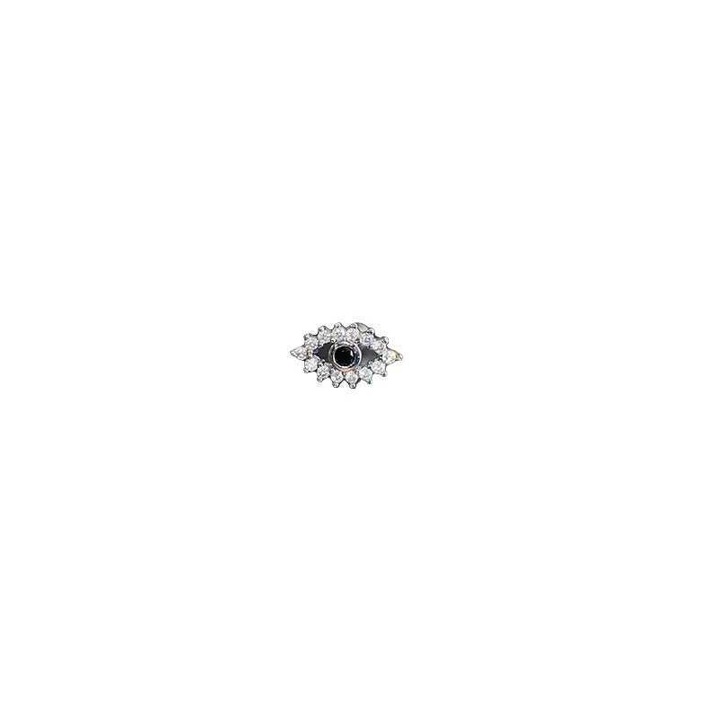 Chinese Style Cool Exquisite Devil's Eye Cross Combination Needle Temperament Rings