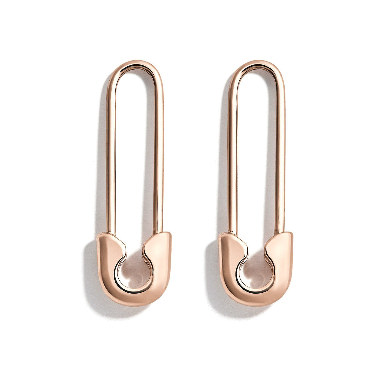 Clip Shape Copper Inlaid Zirconium Korean Earrings