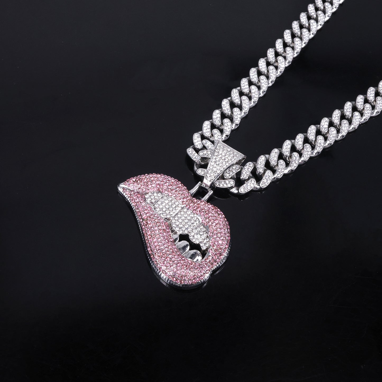 Men's Lips Diamond Single Domineering Cool Exaggerated Pendants