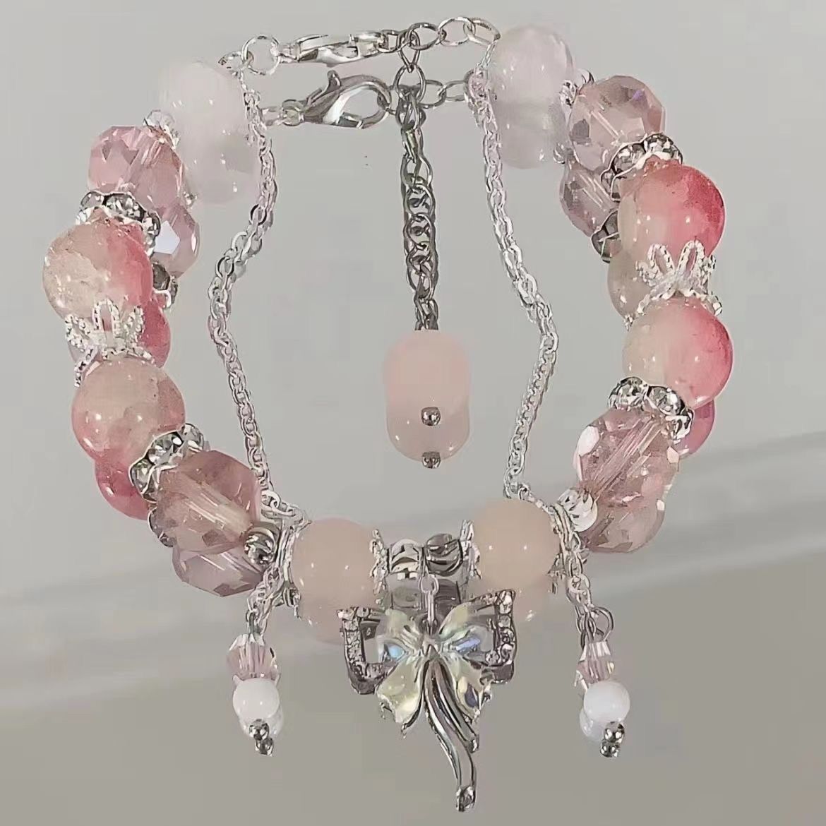 Novel Fishtail Tassel Butterfly Design High Sense Simple Light Bracelets