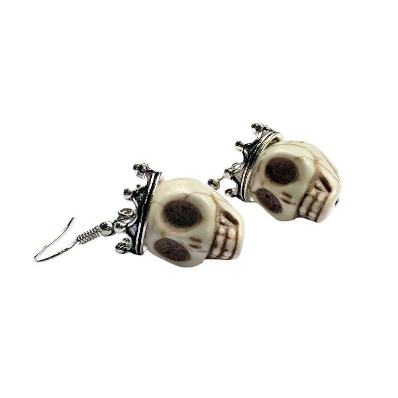 Unique Punk Style Eardrops Halloween Skull Earrings