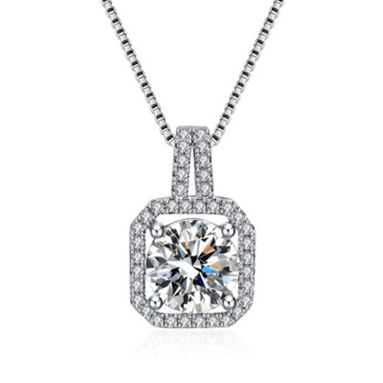 Square Bag Suit Simple Temperament Clavicle Pendants