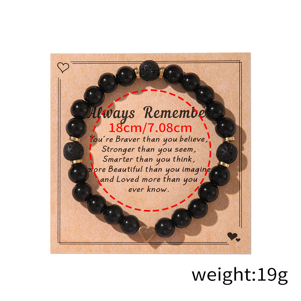 Fashion Simple Style Natural Stone Beaded Blessing Bracelets