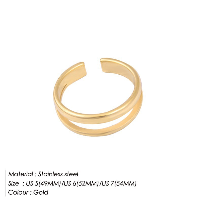 Retro Simple Fashion Open Female Adjustable Rings