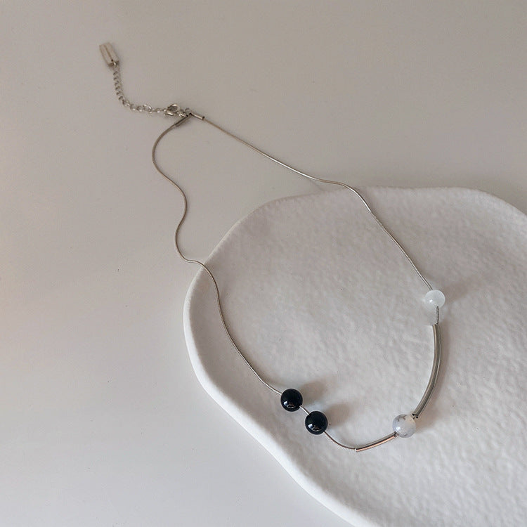 Women's Stone Niche Personality Simple Clavicle Chain Necklaces