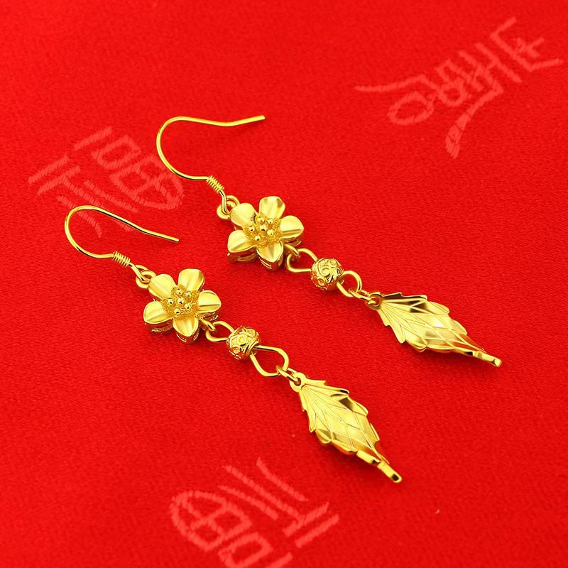Gold Jewelry Decoration Marriage Imitation Bridal Earrings