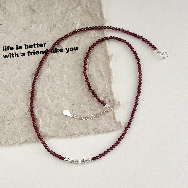 Women's Small Pieces Of Amethyst Simple Handmade Necklaces