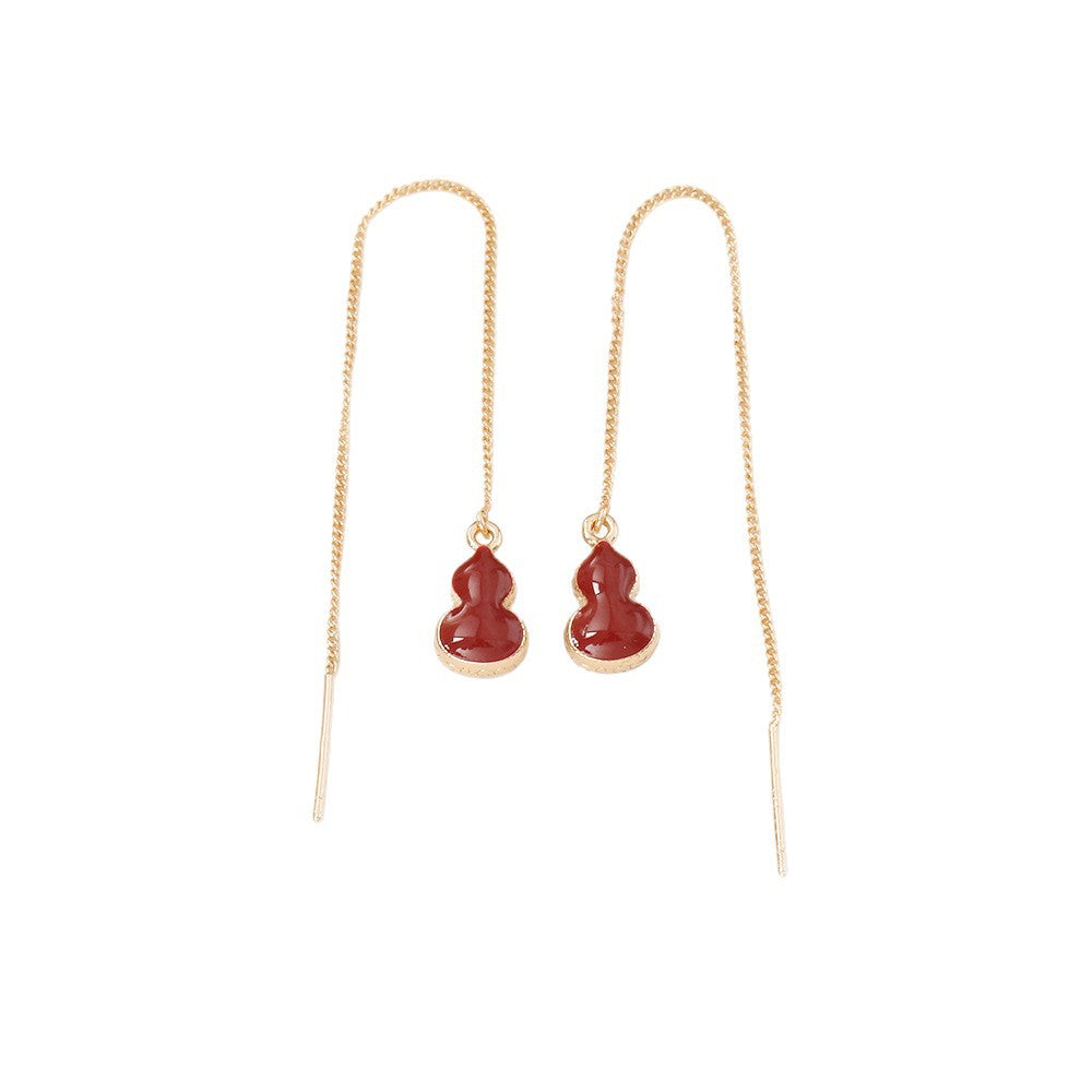 Natural Fritillary Gourd Niche Exquisite Reversible Red Ear Line