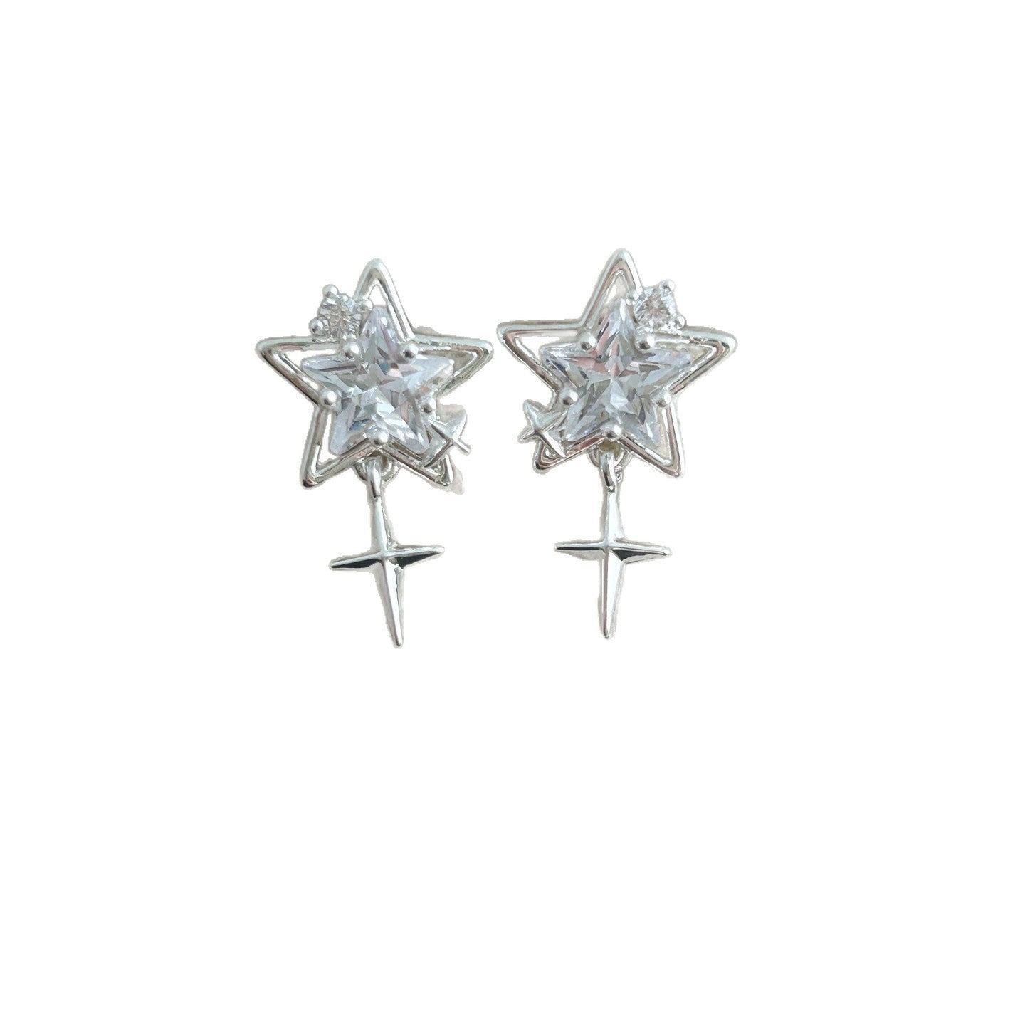 Women's Cross Five-pointed Star Awn Simple Fashion Stud Earrings