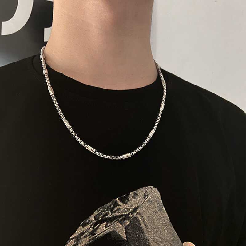 Men's Titanium Steel Fashionable Basic Style Simple Good Texture Personality Necklaces