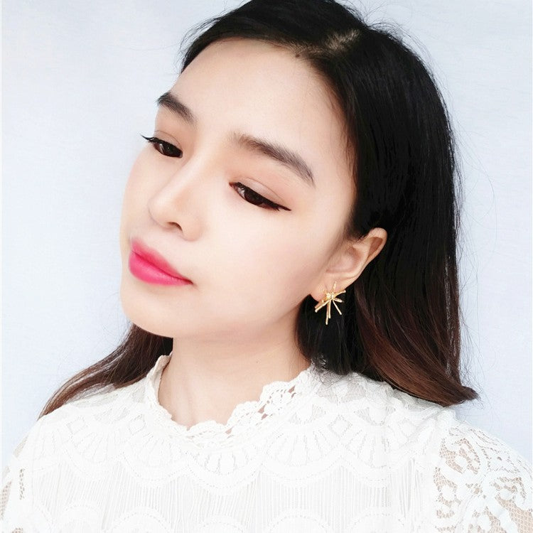 Women's Metallic Sea Urchin Simple Style Retro Geometric Exquisite Light Earrings